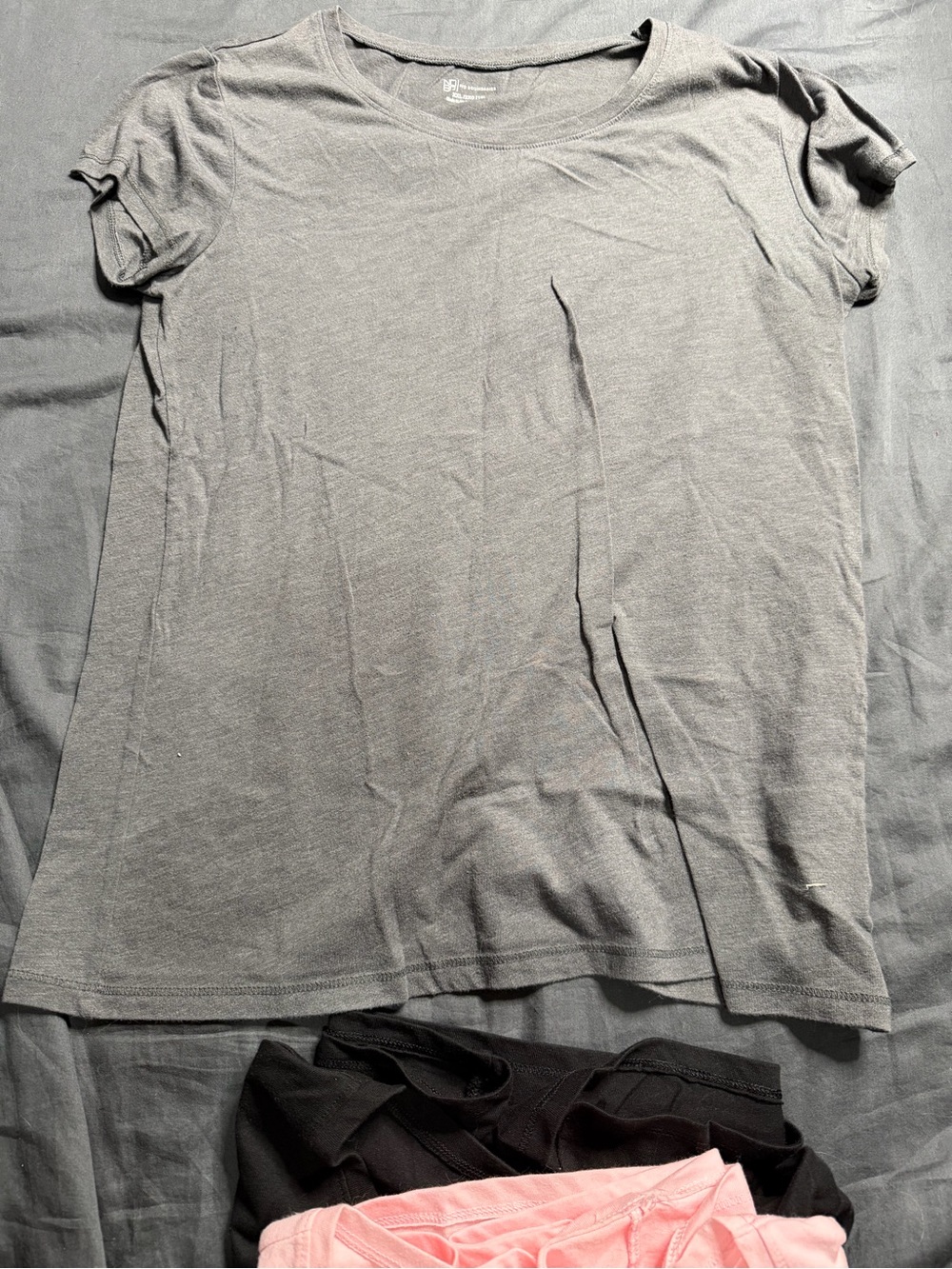 No Boundaries Women Short Sleeve Tees - Gray, Pink, Black - Picture 5 of 7